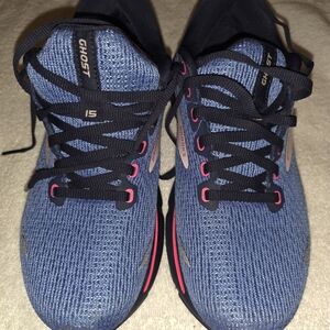 Women Brooks Ghost 15 Purple and Pink Athletic Shoes